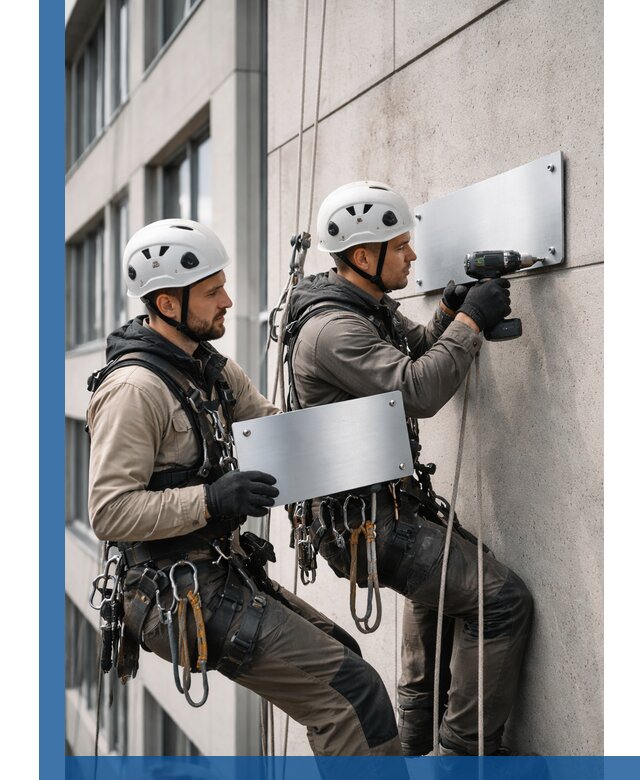 Монтаж табличек и указателей в Сорочинске для зданий и сооружений