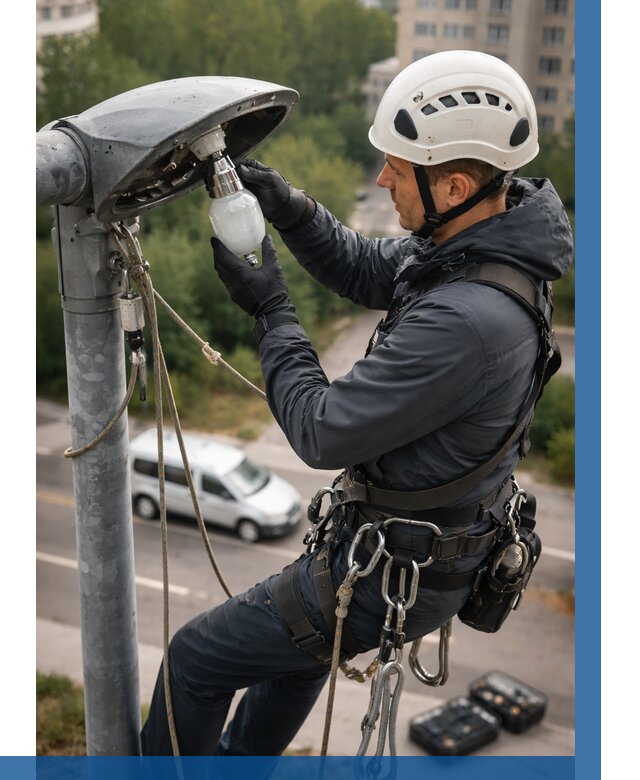 Замена ламп на высоте в Сорочинске от 2582 р. | ВЫСОТНИК-Срч