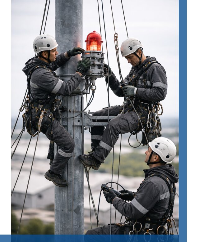 Монтаж заградительных огней в Сорочинске от 8779 р. | ВЫСОТНИК-Срч