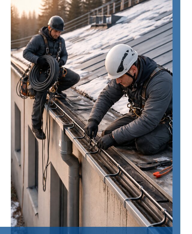 Монтаж греющего кабеля на кровле в Сорочинске от 465 р. | ВЫСОТНИК-Срч