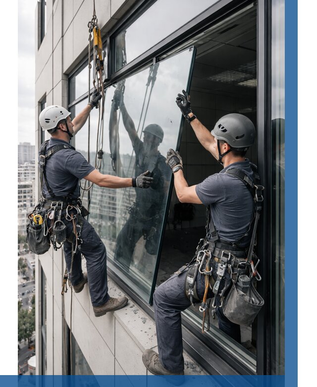 Замена стеклопакетов на высоте в Сорочинске от 5680 р. | ВЫСОТНИК-Срч