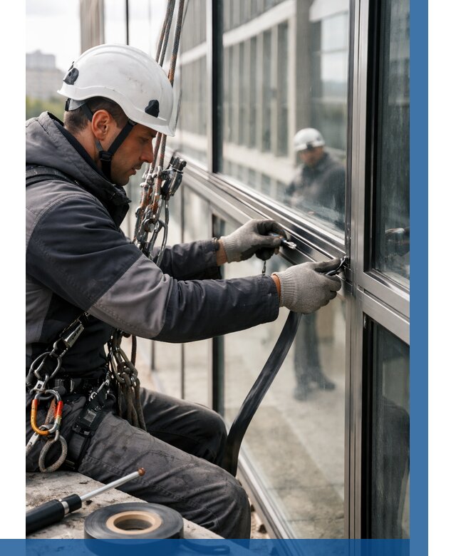 Ремонт витражных конструкций в Сорочинске от 3615 р. | ВЫСОТНИК-Срч