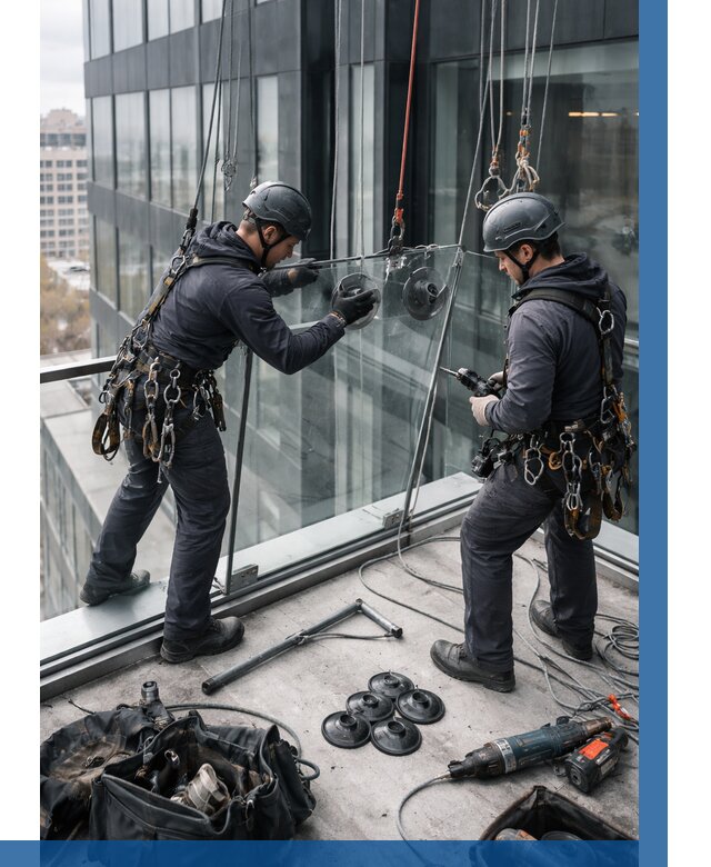 Монтаж стеклянных ограждений в Сорочинске от 2582 р. | ВЫСОТНИК-Срч