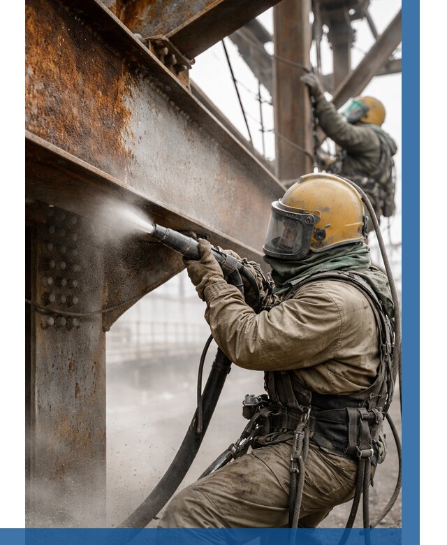 Пескоструйная очистка металлоконструкций в Сорочинске по 620 р.  ВЫСОТНИК-Срч