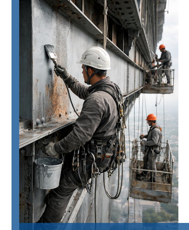 Покраска металлоконструкций на высоте в Сорочинске профессионально