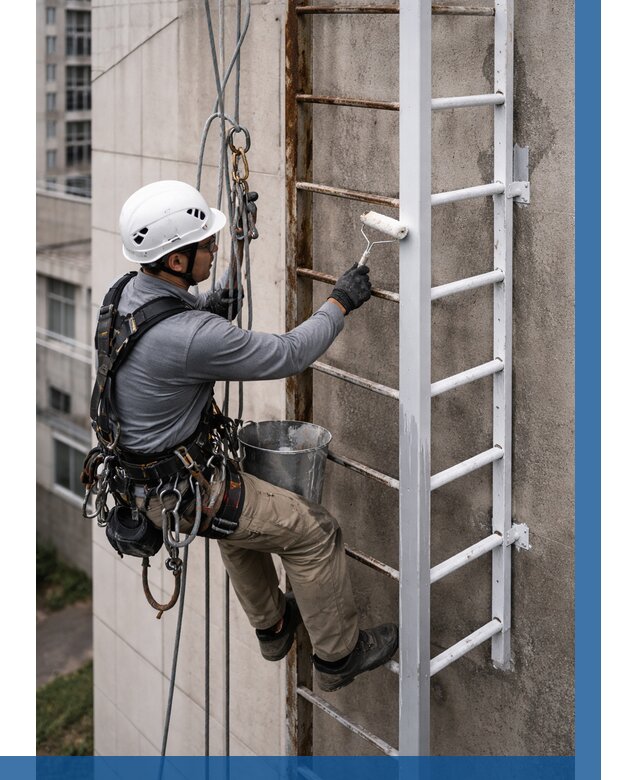 Покраска пожарных лестниц в Сорочинске от 4648 р. | ВЫСОТНИК-Срч