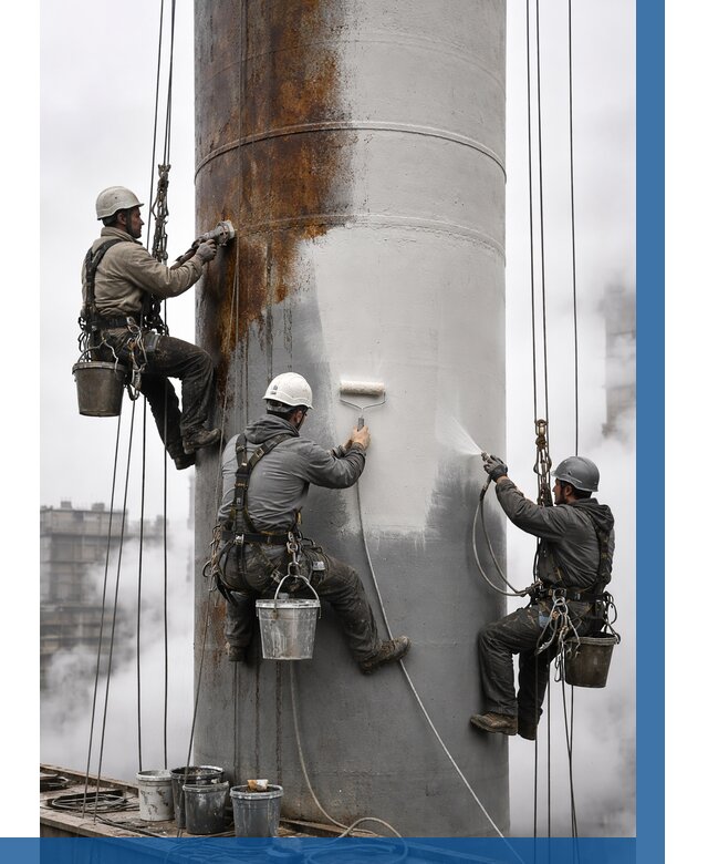 Покраска дымовых труб в Сорочинске от 8779 р. | ВЫСОТНИК-Срч