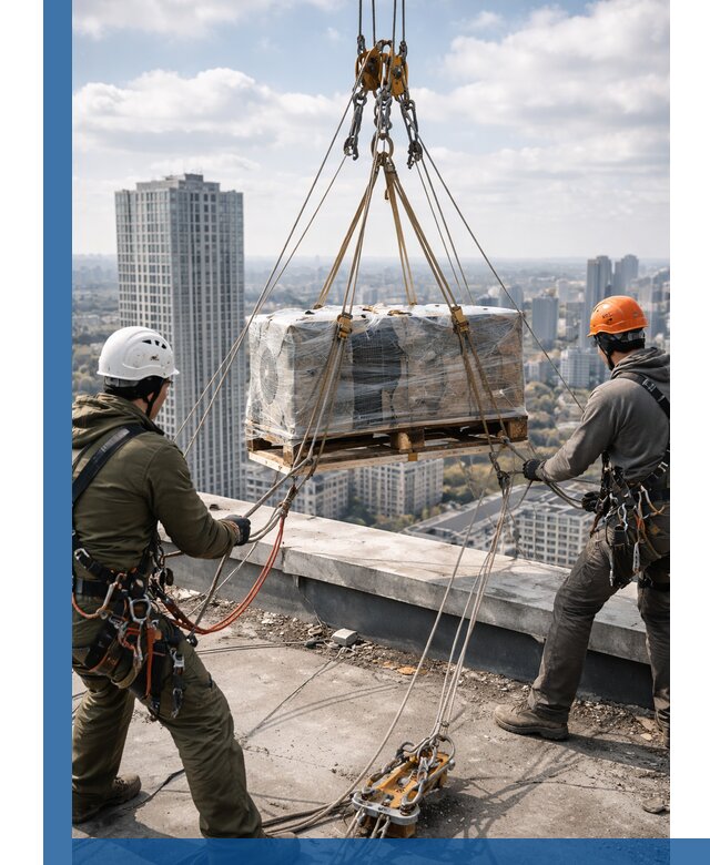 Подъем и монтаж крупногабаритных грузов на крышу в Сорочинске