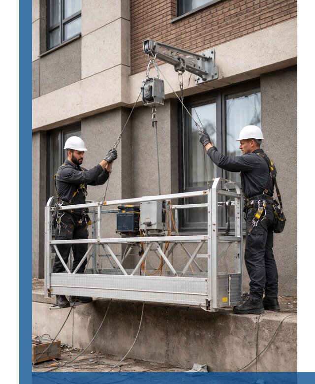 Монтаж и подъем фасадной люльки в Сорочинске с гарантией безопасности