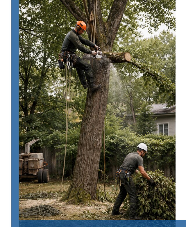 Кронирование деревьев в Сорочинске, безопасная высотная обрезка