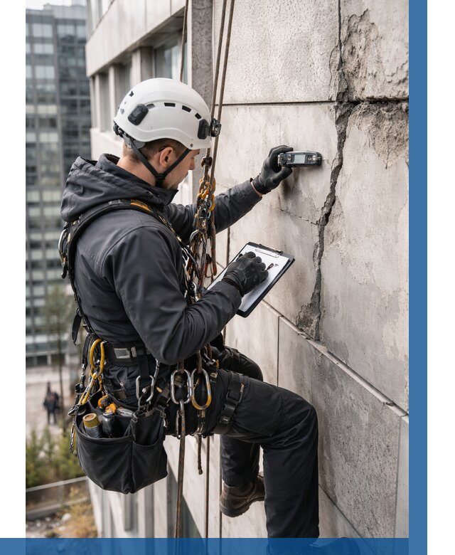 Обследование фасада альпинистами в Сорочинске от 124 р. | ВЫСОТНИК-Срч