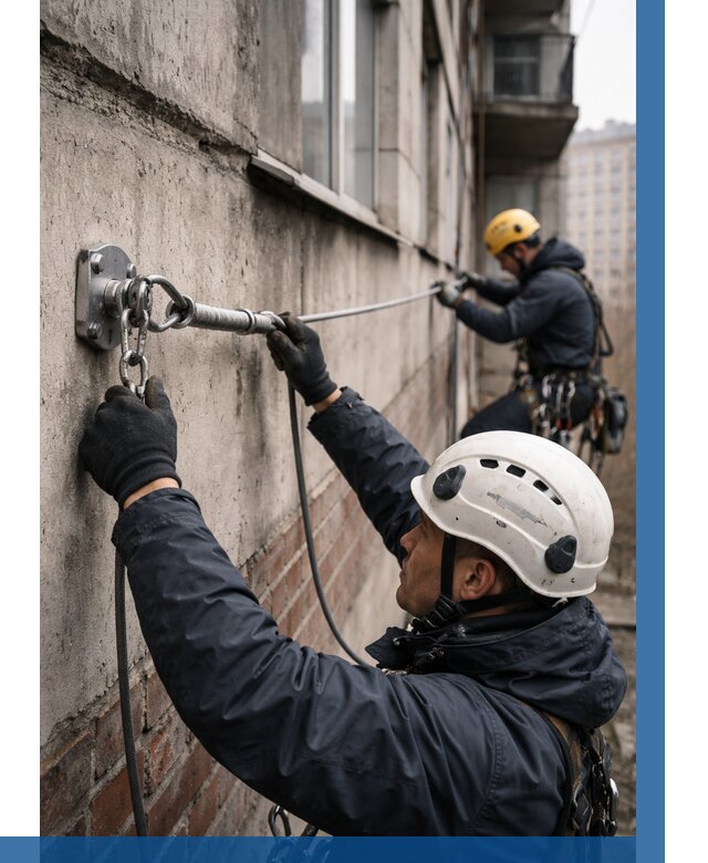 Монтаж анкерных линий в Сорочинске от 3098 р. | ВЫСОТНИК-Срч