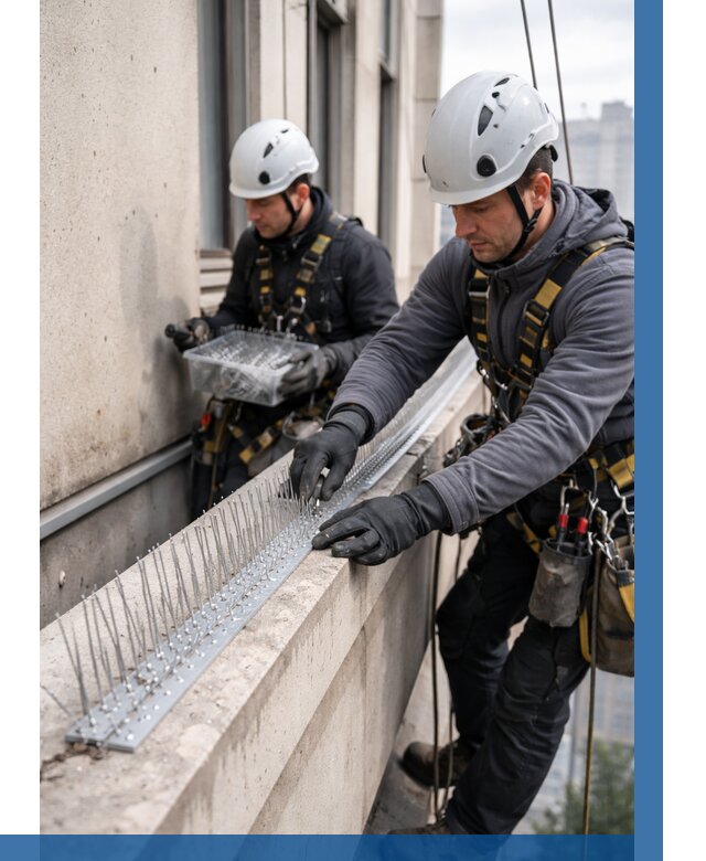 Установка шипов от птиц в Сорочинске от 878 р. | ВЫСОТНИК-Срч